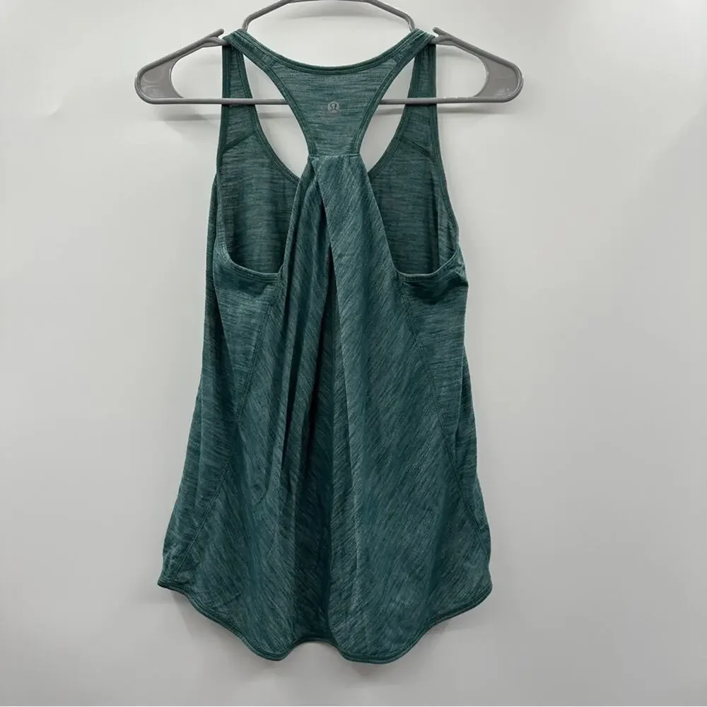Lululemon Essential Tank in Heathered Deep Green Size‎ S